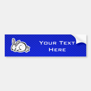 Cute Bunny Blauw Bumpersticker