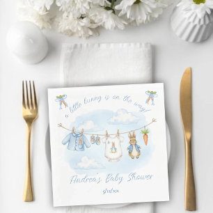 Cute Bunny Boy Clothesline Baby Shower Servet