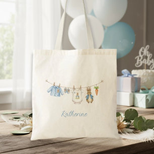 Cute Bunny Boy Waslijn Baby Shower Tote Bag