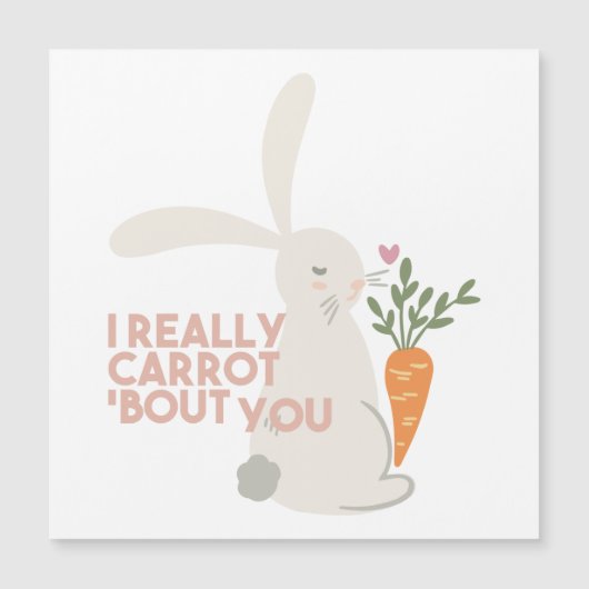 Cute Bunny Carrot Pun, ik verrot je echt. (Voorkant)