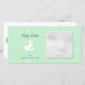 Cute Bunny Cartes photos de Pâques (Devant / Derrière)