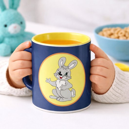 Cute Bunny Cartoon Kids Drinkware Mok
