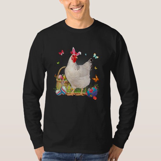 Cute Bunny Chicken Easter Hunters Eas T-shirt (Voorkant)