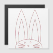 Cute Bunny Coloring Pink Outline Holiday (Voorkant / Achterkant)