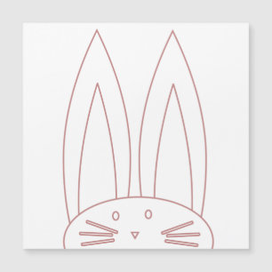 Cute Bunny Coloring Pink Outline Holiday