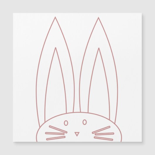 Cute Bunny Coloring Pink Outline Holiday (Voorkant)