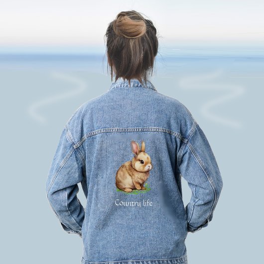 Cute Bunny Denim Jacket
