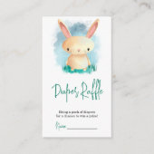 Cute bunny diaper raffle informatiekaartje (Voorkant)