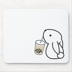 Cute Bunny Drink Boba Tea Muismat