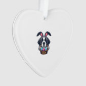 Cute Bunny Ear Saint Bernard Dog Easter Egg Owner  (devant)