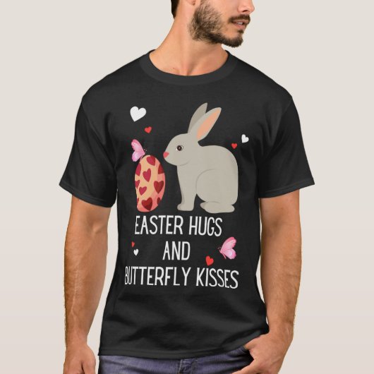 Cute Bunny Ears Happy Easter Rabbit Quote Saying W T-shirt (Voorkant)