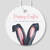 Cute Bunny Ears Happy Pasen Bedankjes Labels