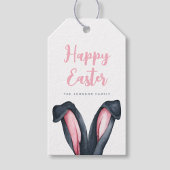 Cute Bunny Ears Happy Pasen Cadeaulabel