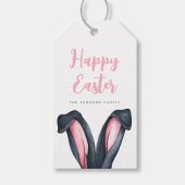 Cute Bunny Ears Happy Pasen Cadeaulabel
