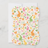 Cute Bunny Easter Brunch Dinner Kaart (Achterkant)