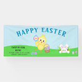 Cute Bunny Easter Egg Hunt Banner (Horizontaal)