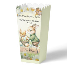 Cute Bunny Easter Popcorn Treat Box