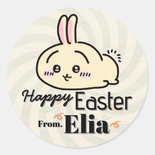 cute bunny easter Sticker (Voorkant)