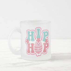 Cute Bunny Egg Hip Hop Happy Pasen Matglas Koffiemok