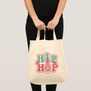 Cute Bunny Egg Hunt Hip Hop Happy Pasen Tote Bag
