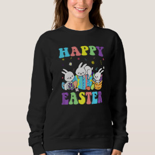 Cute Bunny Eggs Easter Camping Basket Bunny Happy Trui