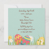 Cute Bunny et Oeufs de Pâques 1er Invitation d'ann (Dos)