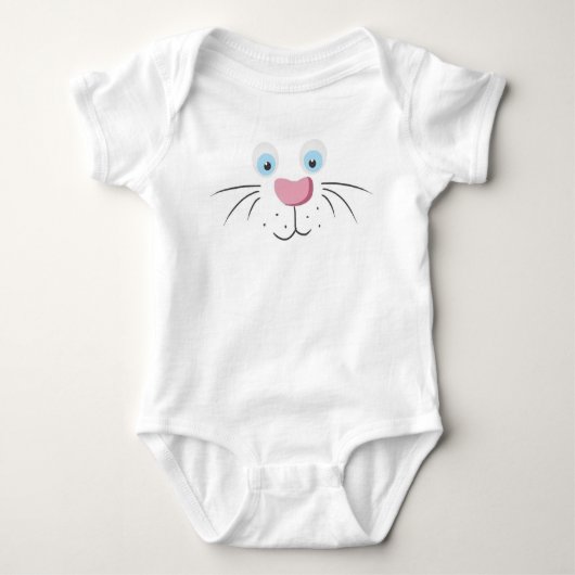 Cute Bunny Face Pink Nose Romper (Voorkant)