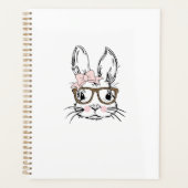Cute Bunny Face Shirt Leopard Print Glasses EASTER (Devant)