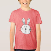 Cute Bunny Face Tri-Blend Shirt (Voorkant)
