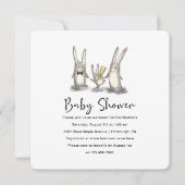 Cute Bunny Family Baby shower Invitation (Devant)