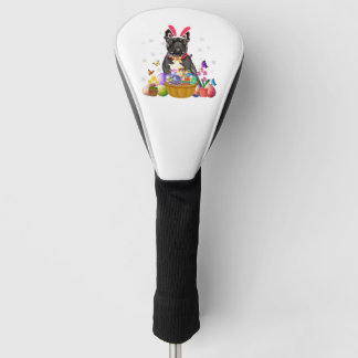 Cute Bunny French Bulldog Easter Day Eggs Basket Golfheadcover