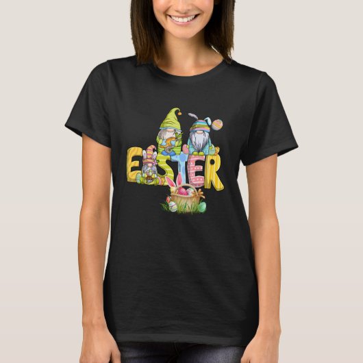 Cute Bunny Gnome Easter Day Eggs Gnomes Easter 202 T-shirt (Voorkant)