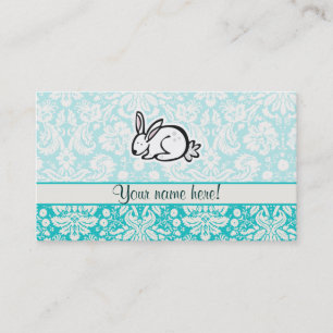 Cute Bunny Groenblauw Visitekaartje