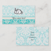 Cute Bunny Groenblauw Visitekaartje (Voorkant / Achterkant)