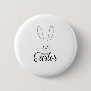 CUTE BUNNY HAPPY EASTER HOLIDAY PARTY Trendy Ronde Button 5,7 Cm