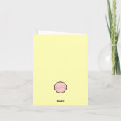  Cute Bunny - Happy Easter Kaart (Achterkant)