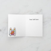  Cute Bunny - Happy Easter Kaart (Binnen)