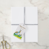 Cute Bunny Happy Pasen Cadeaulabel (Met Touw)