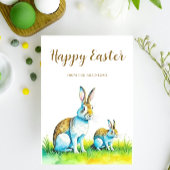 Cute Bunny Happy Pasen Feestdagenkaart