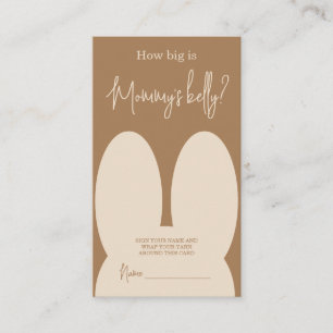 Cute bunny Hoe groot is mama's buik Informatiekaartje