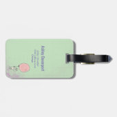 Cute Bunny Holding een ballon Bagagelabel (Achterkant horizontaal)