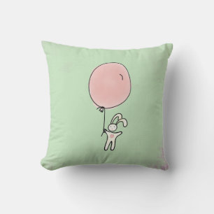 Cute Bunny Holding een ballon Kussen