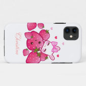 Cute bunny houdt van kawaii aardbei - Speciaal Case-Mate iPhone Case (Achterkant (horizontaal))