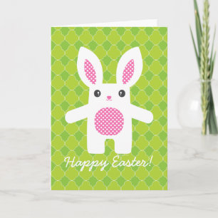 Cute Bunny Hug Feestdagen Kaart
