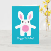 Cute Bunny Hug Kaart (Gele Bloem)