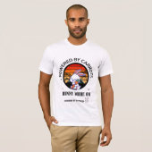 Cute Bunny Hugging Carrot Retro Sunset T-Shirt  (Devant entier)