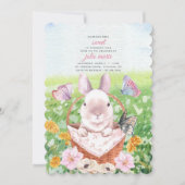 Cute Bunny in Basket Invitation (Devant)