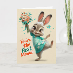 Cute Bunny Je Bent de Beste Mama Kaart