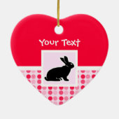 Cute Bunny Keramisch Ornament (Achterkant)