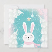 Cute Bunny Kerstroze en Mint (Voorkant)